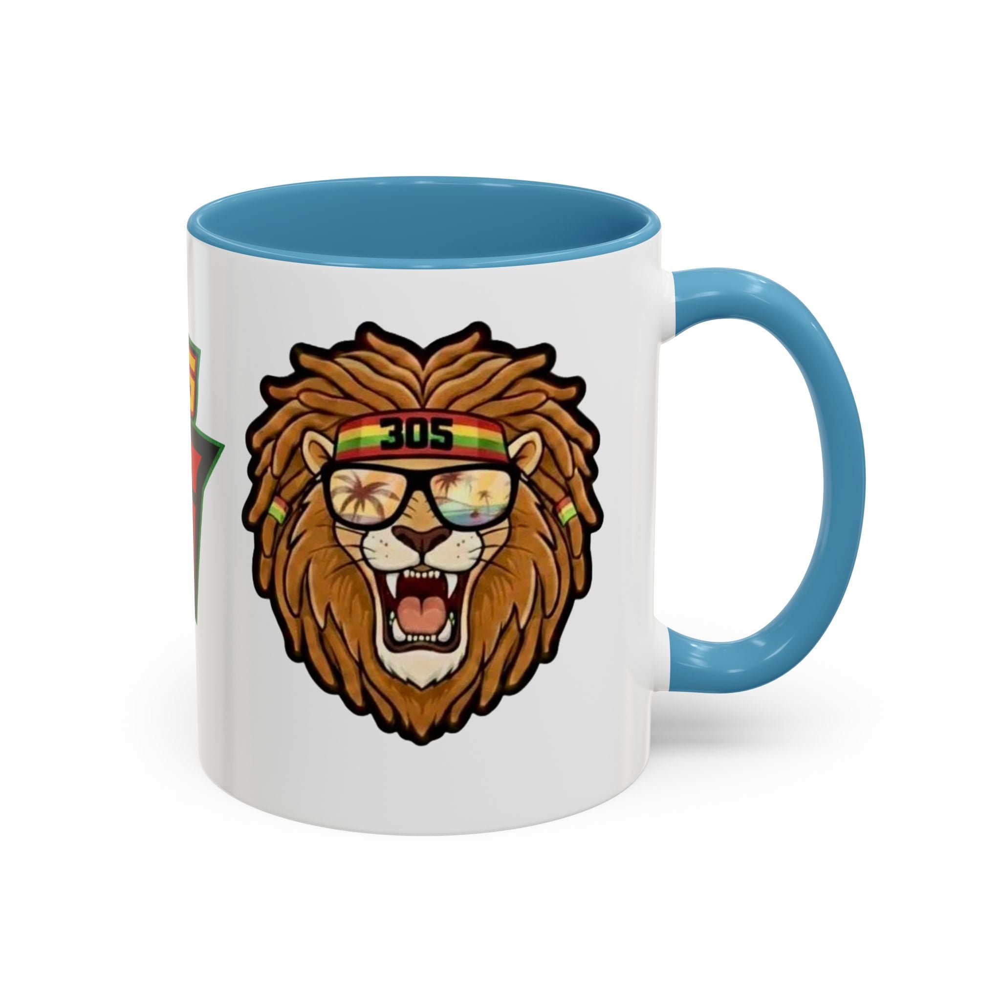 Rasta Lion Coffee Mug - Young Lions 305 Accent Ceramic Mug (11/15oz)
