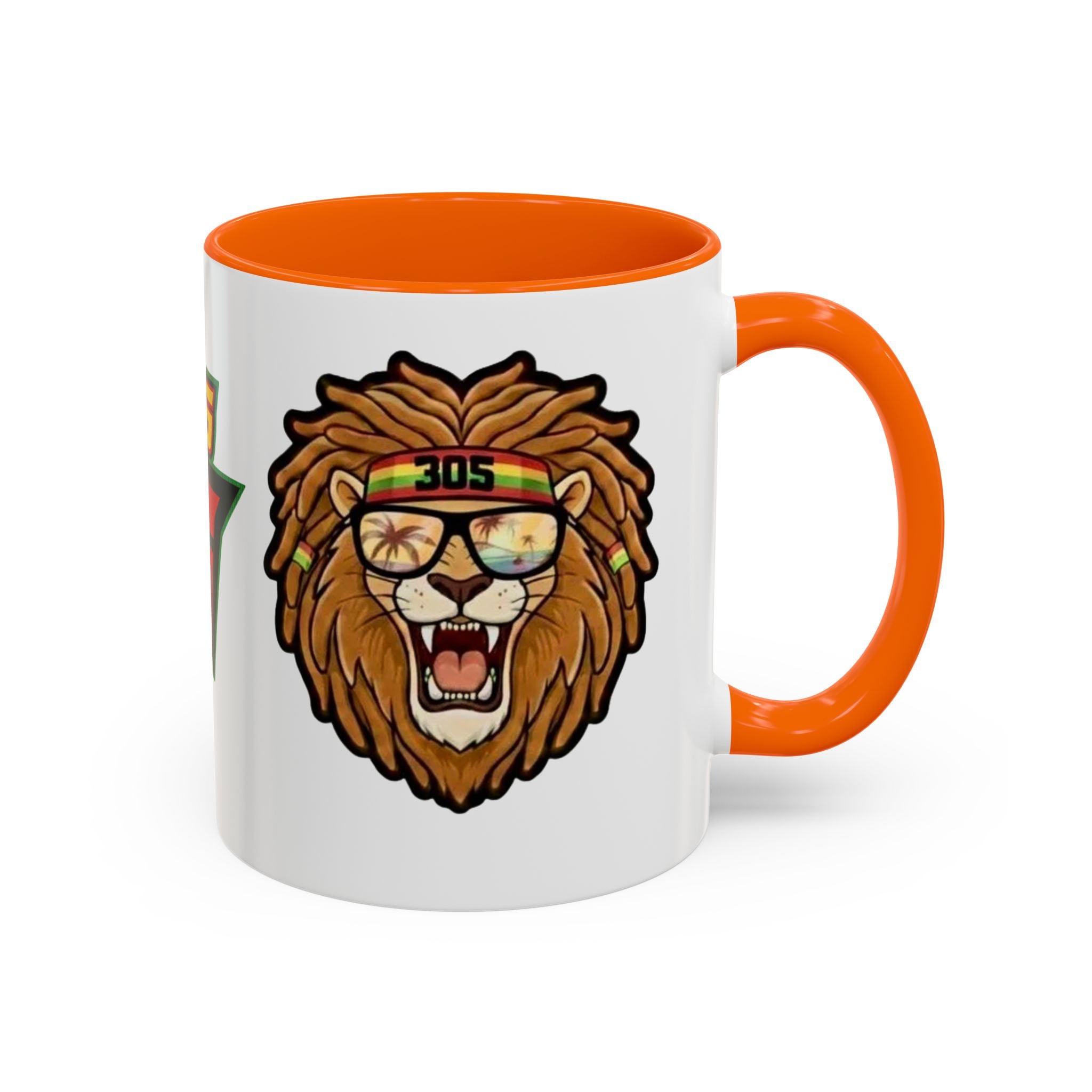Rasta Lion Coffee Mug - Young Lions 305 Accent Ceramic Mug (11/15oz)