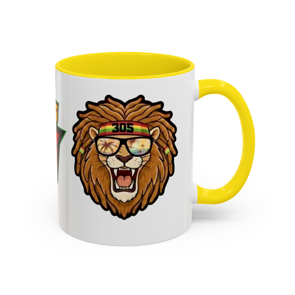 Rasta Lion Coffee Mug - Young Lions 305 Accent Ceramic Mug (11/15oz)