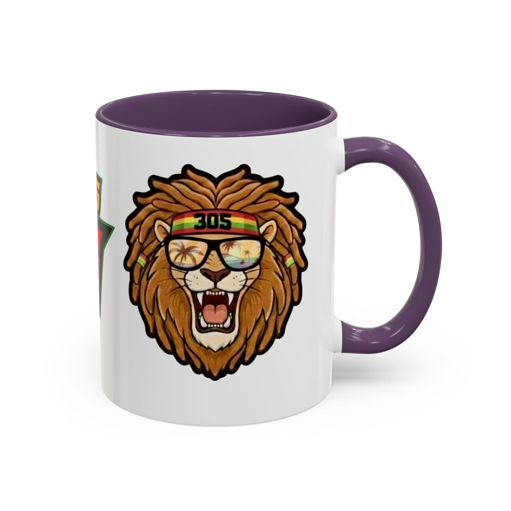 Rasta Lion Coffee Mug - Young Lions 305 Accent Ceramic Mug (11/15oz)