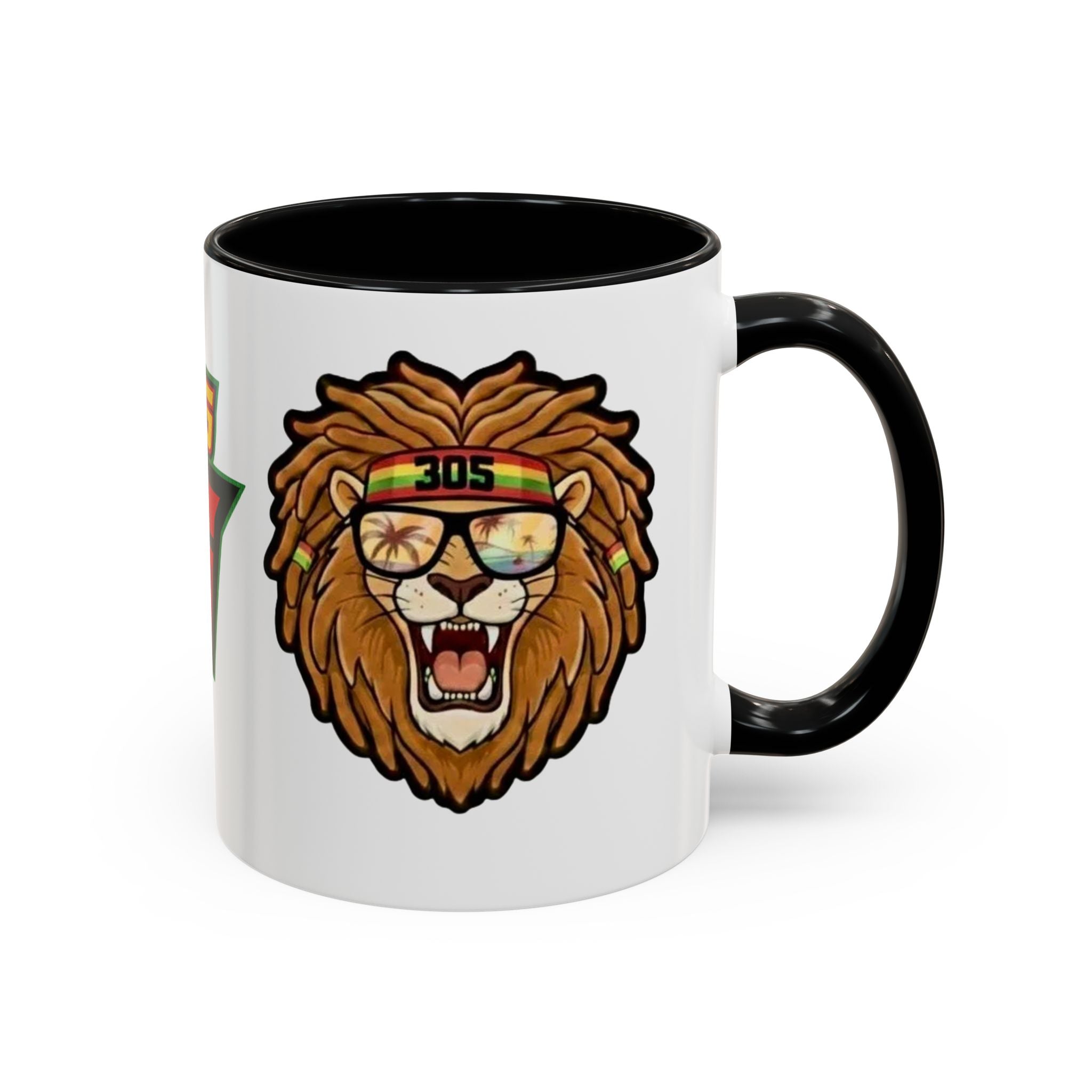 Rasta Lion Coffee Mug - Young Lions 305 Accent Ceramic Mug (11/15oz)