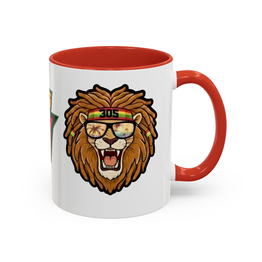 Rasta Lion Coffee Mug - Young Lions 305 Accent Ceramic Mug (11/15oz)