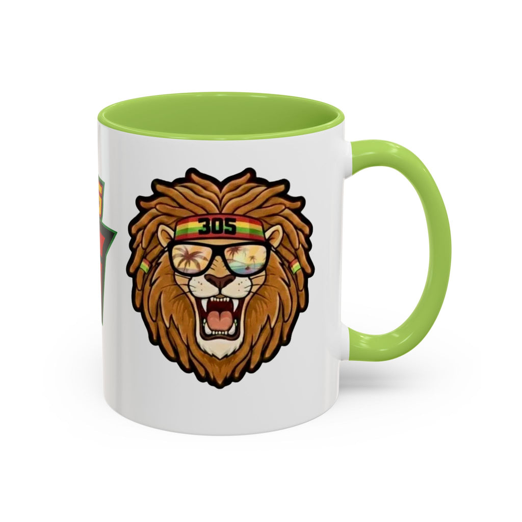 Rasta Lion Coffee Mug - Young Lions 305 Accent Ceramic Mug (11/15oz)