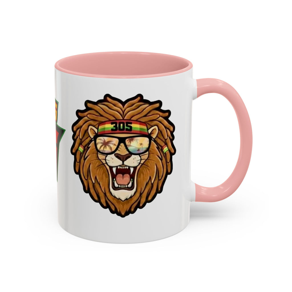 Rasta Lion Coffee Mug - Young Lions 305 Accent Ceramic Mug (11/15oz)